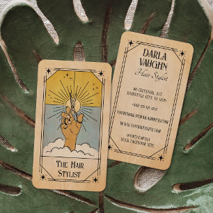 Hair Stylist Tarot Card Illustration Celestial Sun