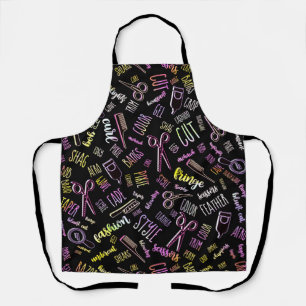 Hair Stylist Text and Tools Multi-Color2 ID749 Apron