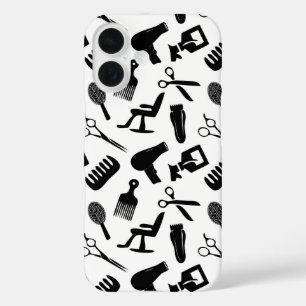 Hair Stylist Tools Pattern iPhone 16 Case
