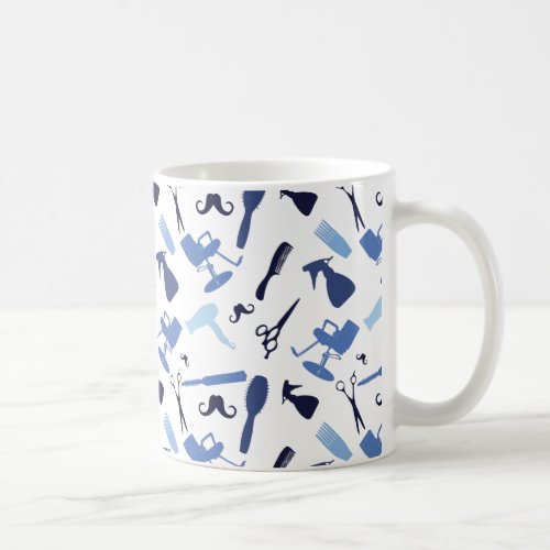 Hair stylist tools pattern coffee mug