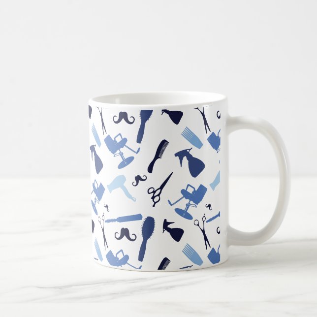 Hair stylist tools pattern coffee mug (Right)