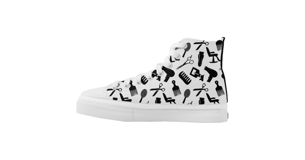 Hair Stylist Tools Pattern HighTop Sneakers Zazzle