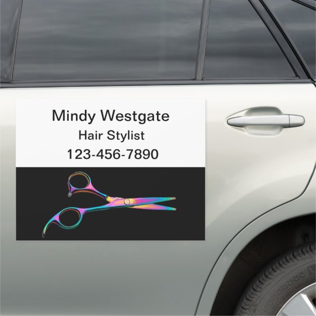 Hair Stylist Trendy Mobile Car Magnet (In Situ)