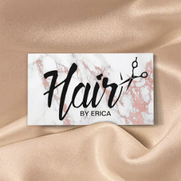 Hair Stylist Trendy Rose Gold Marble Appointment