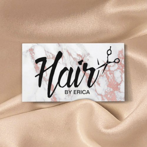 Hair Stylist Trendy Rose Gold Marble Appointment