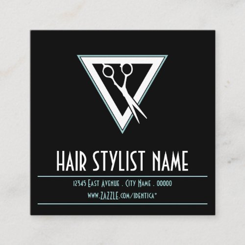 hair stylist tri scissors stamp card