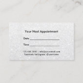 Hair Stylist Typography Silver Glitter Appointment (Back)