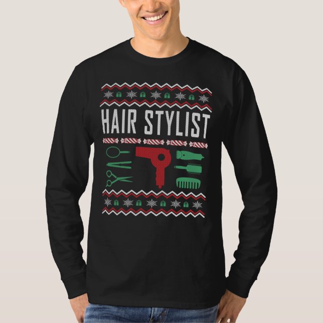 Hair Stylist Ugly Christmas Sweater (Front)