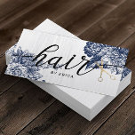 Hair Stylist Vintage Blue Floral Elegant Salon Business Card<br><div class="desc">Hair Stylist Vintage Blue Floral Elegant Salon Business Cards.</div>