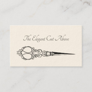 Hair Stylist Vintage Jeweled Scissor Business Card