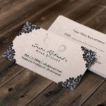 Hair Stylist Vintage Laced Blush Pink Appointment<br><div class="desc">Vintage Black Laced Blush Pink Hair Salon Appointment Business Cards.</div>