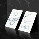 Hair Stylist Vintage Scissor & Initials Elegant Business Card<br><div class="desc">Hair Stylist Vintage Scissor & Initials Elegant Business Cards.</div>
