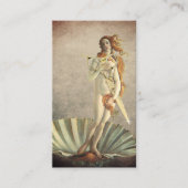 Hair Stylist Vintage Venus & Gold Scissor Salon Business Card (Front)