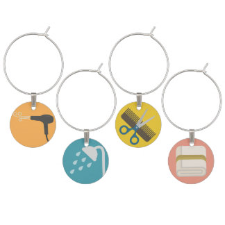 Hair Stylist Wine Glass Charm
