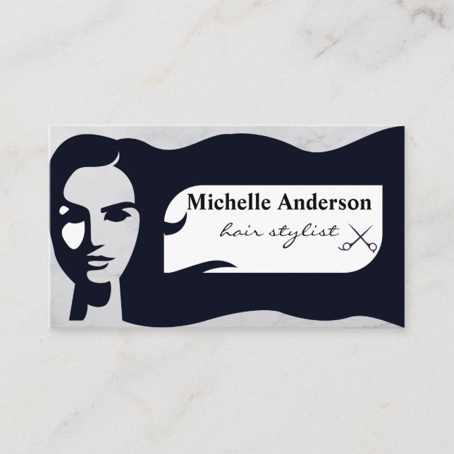 Hair Stylist | Womens Beauty Business Card (Front)