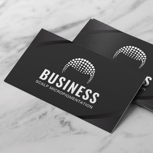 Hair Tattoo Scalp Micro_pigmentation Modern Black Business Card