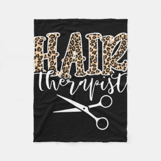 Hair Therapist Hair Stylist Hairdresser Fleece Blanket