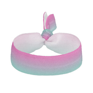 Hair Tie: “MAGENTA PURPLE  AND TEAL OMBRE” Elastic Hair Tie