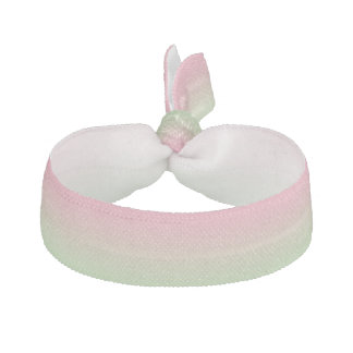 Hair Tie: “PINK AND GREEN OMBRE” Ribbon Hair Tie