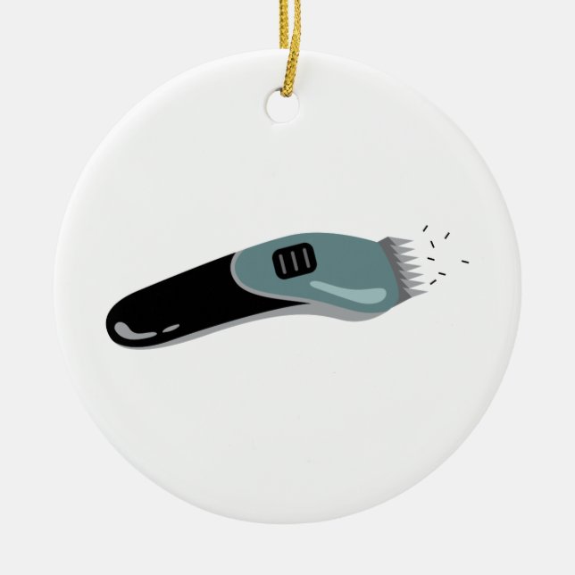 Hair Trimmer Ceramic Ornament (Front)