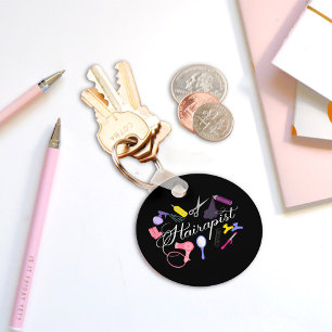Hairapist Hairdresser Hair Stylist Barber 2 Keychain