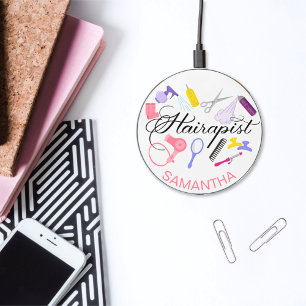 Hairapist Hairdresser Hair Stylist Barber Design Wireless Charger