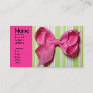 Hairbow business card horizontal