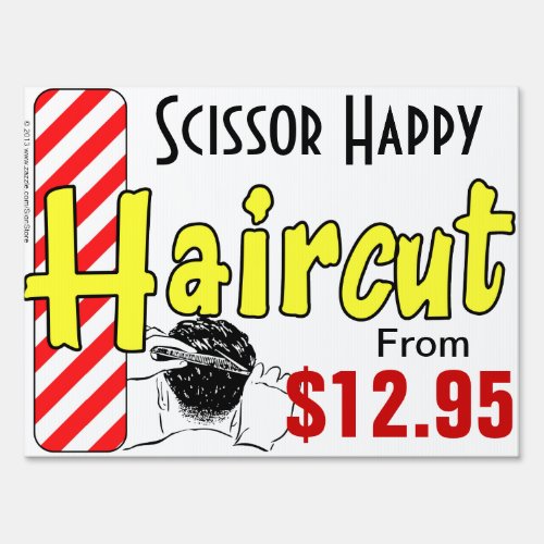 Haircut  Barber  Salon Sign