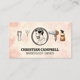 Haircut for Men Barber Tools Business Card