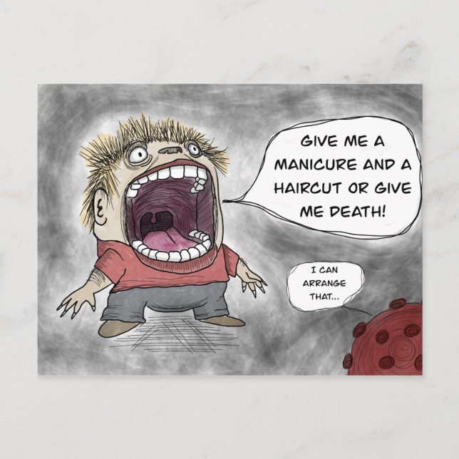 Haircut or die! postcard (Front)