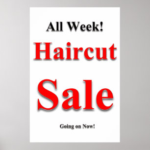 Haircut Sale Beauty Salon Poster