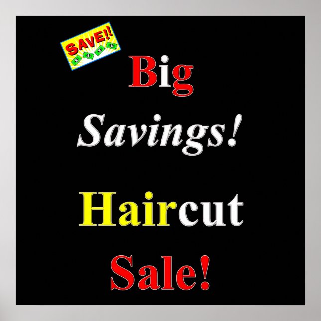 Haircut Sale Poster Matte (Front)
