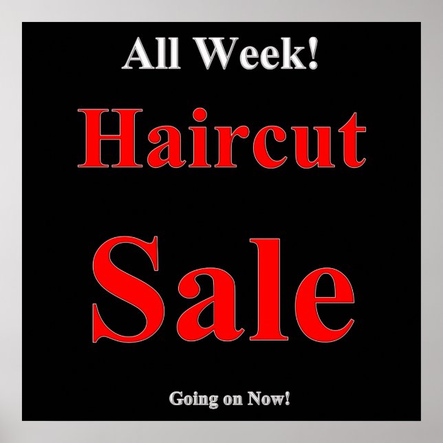 Haircut Sale Poster Matte (Front)