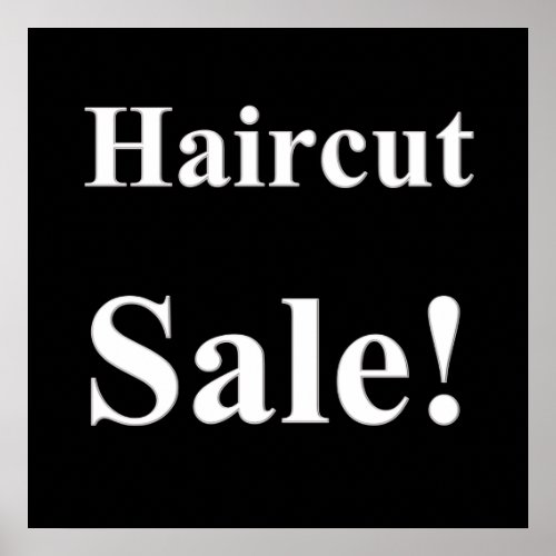 Haircut Sale Poster Matte