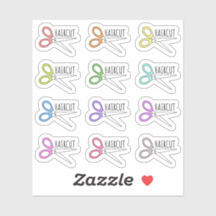 Haircut Scissors Hair Salon Reminder Bujo Planner Sticker