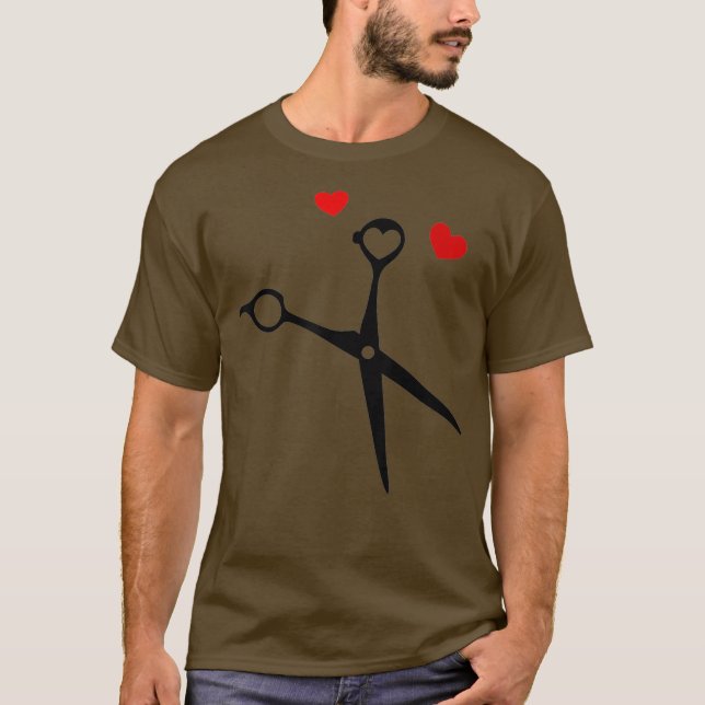 Hairdresser barber and hairstylist shears T-Shirt (Front)