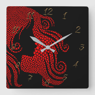 Hairdresser-beauty salon square wall clock