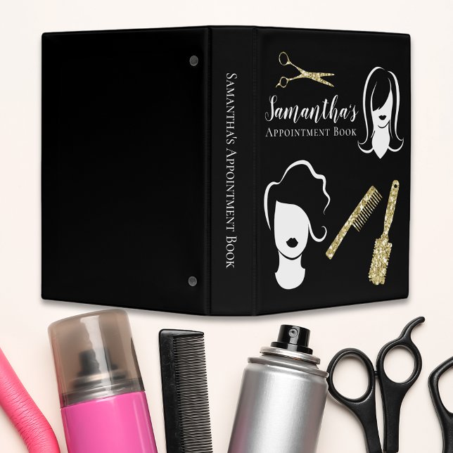 Hairdresser Black Appointment Book Mini Binder (Creator Uploaded)