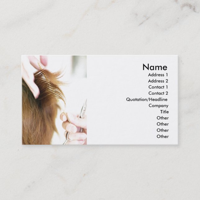 Hairdresser Business Card (Front)