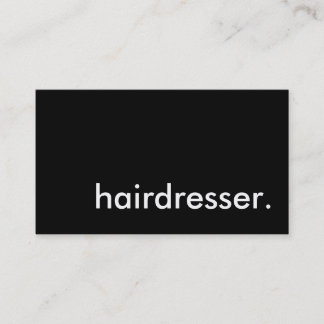 hairdresser. business card