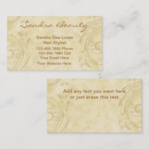Customizable Hairdresser Business Cards