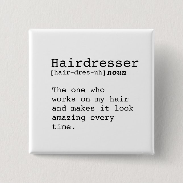 Hairdresser Button (Front)