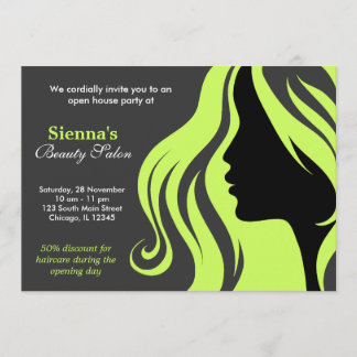 Hairdresser (Dark Olive Green) Invitation