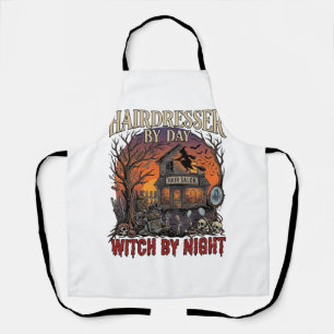 Hairdresser Day Witch Night Halloween Salon Skulls Apron