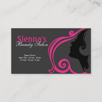 Hairdresser (deep Pink) Business Card by graphicdesign at Zazzle