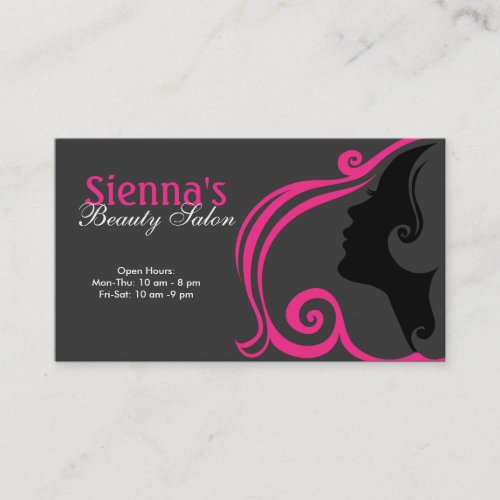 Hairdresser Deep Pink Business Card