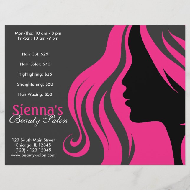 Hairdresser (Deep Pink) Flyer (Front)