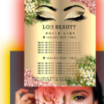 Hairdresser Eyelashes Makeup Studio Price List Flyer<br><div class="desc">💇‍♀️✨ Unveil the Art of Beauty: Florence Studio’s Hairdresser and Makeup Price List Flyer! ✨👁️ Presenting the Hairdresser Eyelashes Makeup Studio Price List Flyer by Florence Studio, a visually stunning and informative guide thoughtfully printed on glossy paper to bring every detail and hue to life. Each flyer is more than...</div>