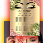 Hairdresser Eyelashes Makeup Studio Price List Flyer<br><div class="desc">In the glamorous world of beauty and personal care, where every detail speaks to your professionalism and artistry, presenting your services with elegance and clarity is essential. Introducing the Hairdresser Eyelashes Makeup Studio Price List Flyer from Zazzle—a beautifully designed flyer that combines sophistication with practicality, ensuring your clients are informed...</div>