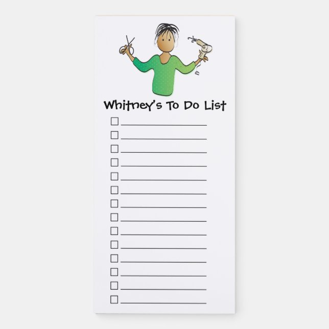 Hairdresser Gift - Beautician Stylist Thank You Magnetic Notepad (Front)